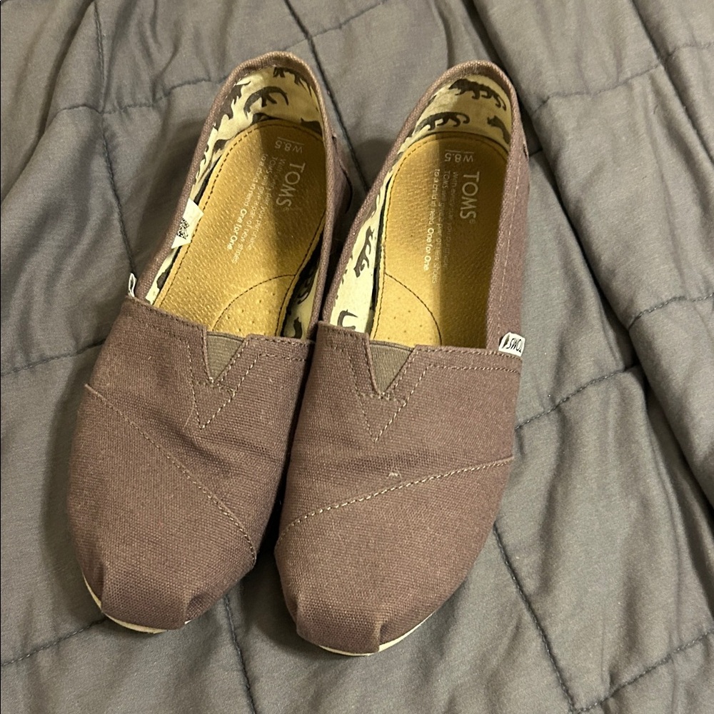 Toms Dark Purple Canvas Slip-Ons